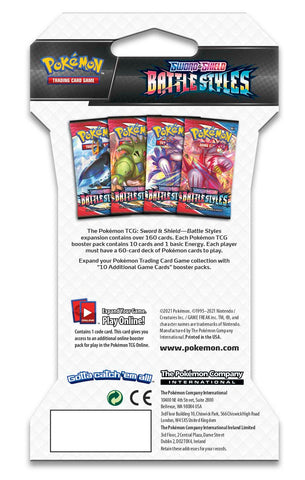 Sword & Shield: Battle Styles - Sleeved Booster Pack (Single Strike Tyranitar V)