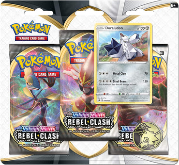 Sword & Shield: Rebel Clash - 3-Pack Blister (Duraludon)